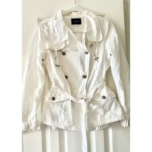 Mine bridge, white cotton Y2K vintage jacket